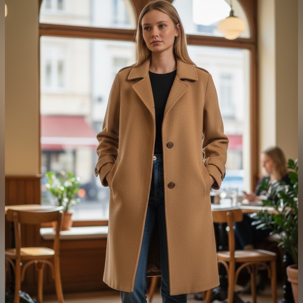 Aquascutum London - Women's Tan Trench Coat - Elegant And Timeless - Size L